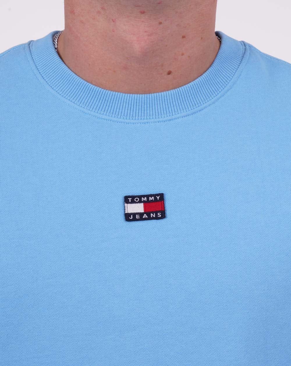 Tommy Jeans Badge Sweatshirt Himmelblau