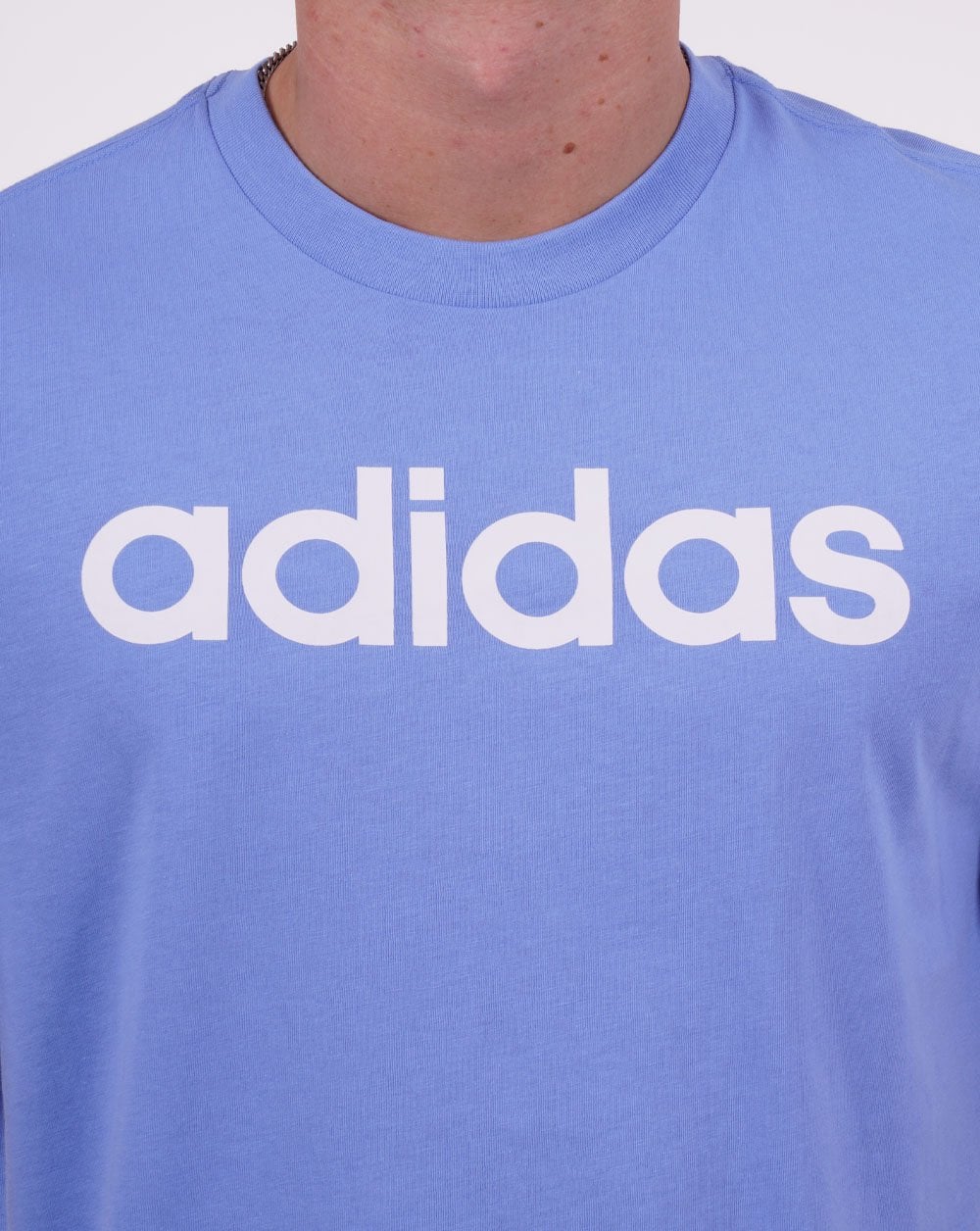 Adidas Originals – T-Shirt mit linearem Logo, Blau