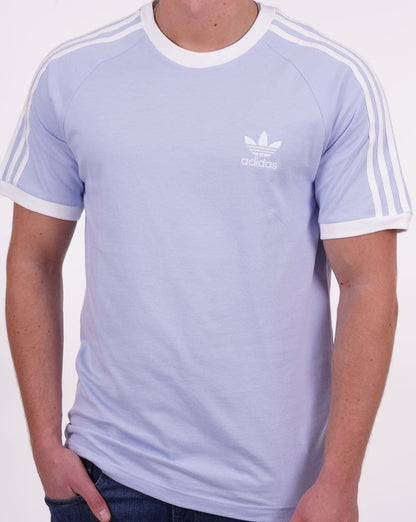 Adidas Originals 3-Streifen-T-Shirt Himmelblau