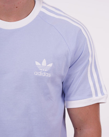 Adidas Originals 3-Streifen-T-Shirt Himmelblau