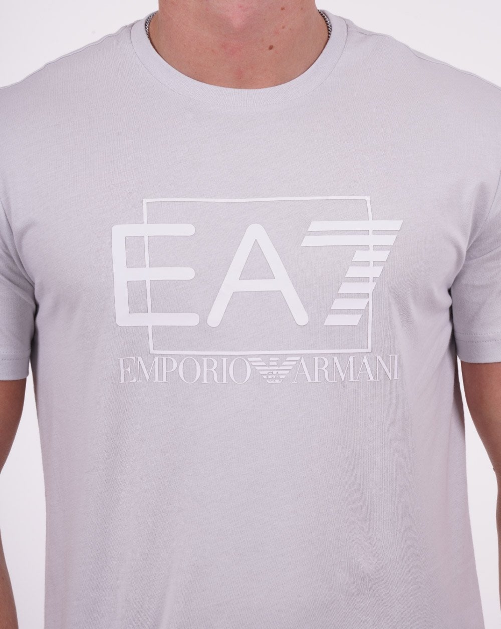 EA7 Visibility Pima Cotton T-shirt Light Grey