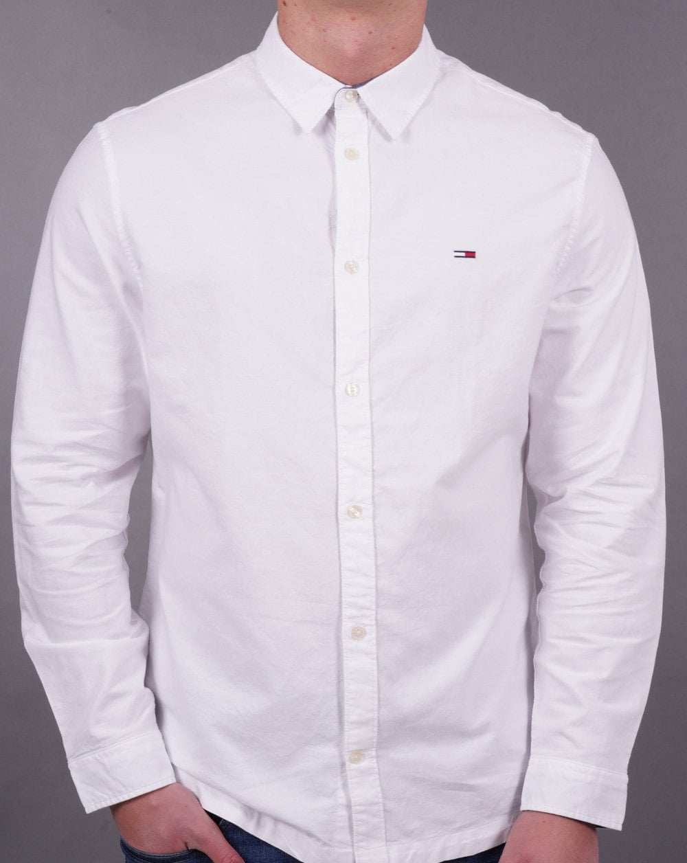 Tommy Jeans Klassisches Oxford-Hemd in Weiß