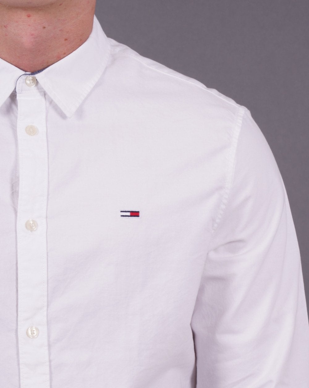 Tommy Jeans Klassisches Oxford-Hemd in Weiß