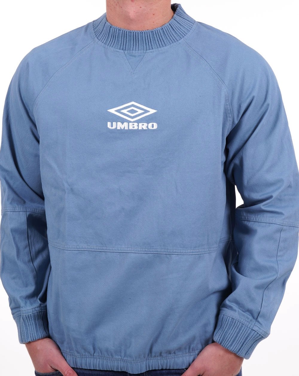 Umbro – Klassisches 90er-Drill-Sweatshirt, Himmelblau