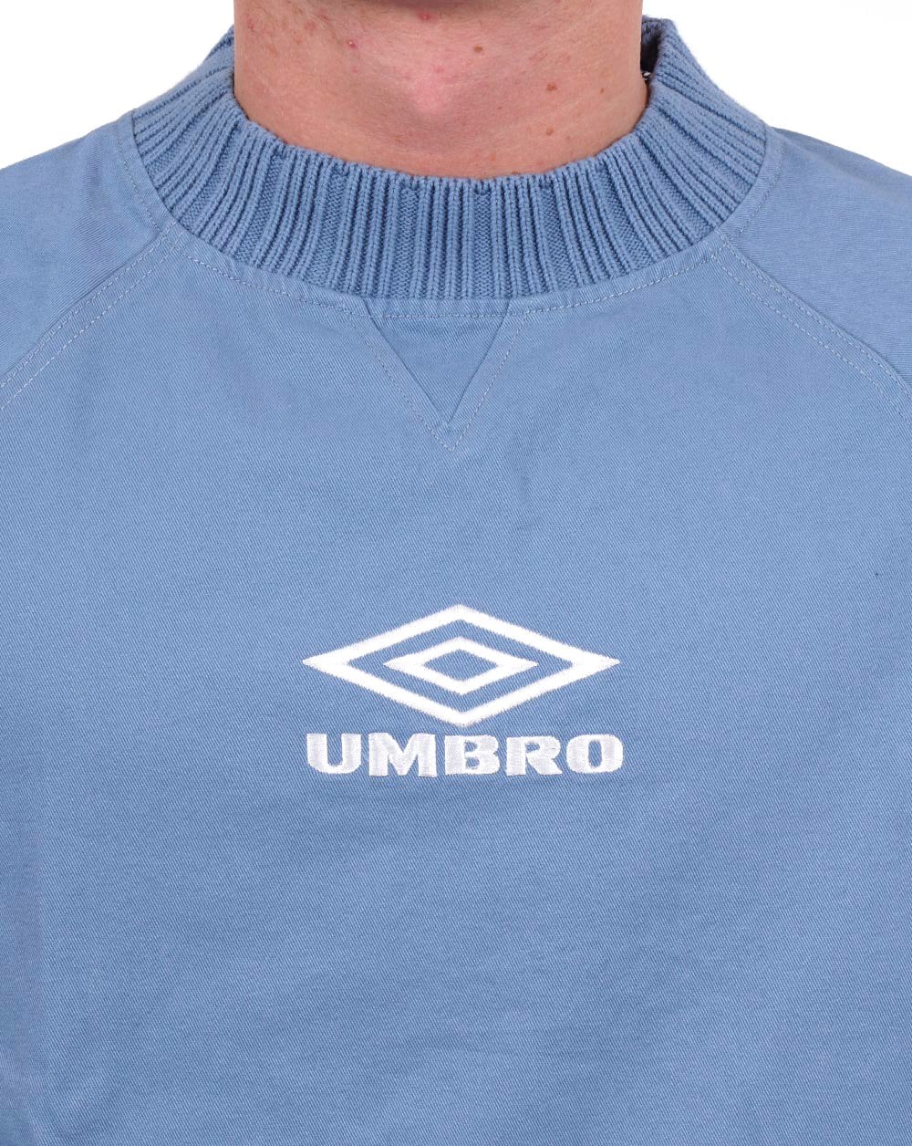 Umbro – Klassisches 90er-Drill-Sweatshirt, Himmelblau