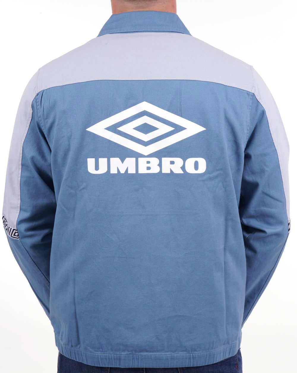 Umbro – Klassisches Drill-Trainingsoberteil im 90er-Jahre-Stil, Himmelblau