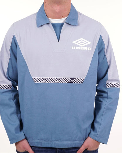 Umbro – Klassisches Drill-Trainingsoberteil im 90er-Jahre-Stil, Himmelblau