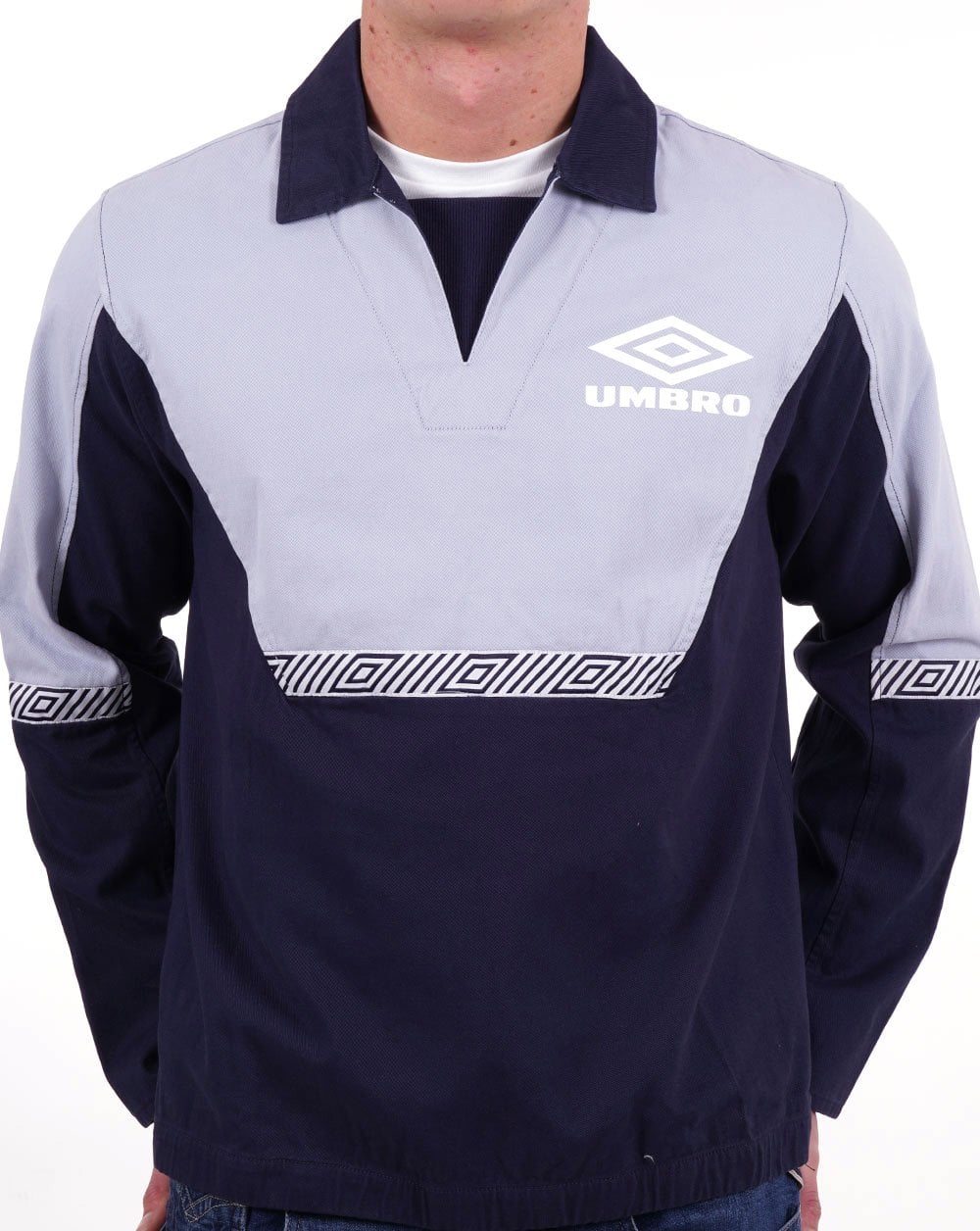 Umbro – Klassisches Drill-Trainingsoberteil im Stil der 90er, Dunkelmarineblau