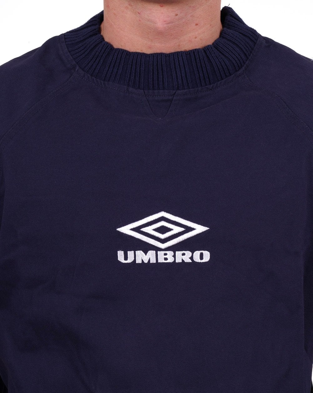 Umbro – Klassisches 90er-Drill-Sweatshirt in Dunkelmarineblau
