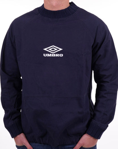 Umbro – Klassisches 90er-Drill-Sweatshirt in Dunkelmarineblau