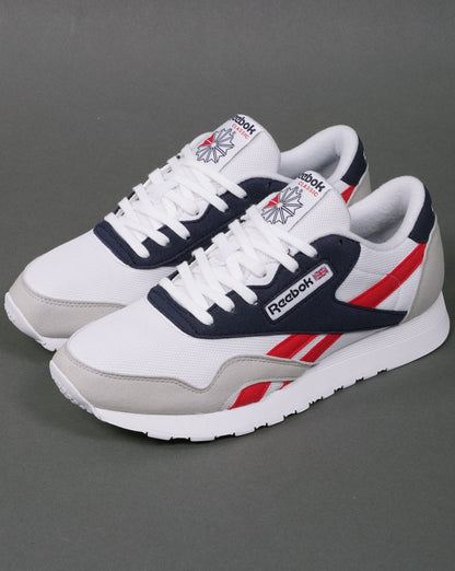 Reebok Classic Nylon Sneakers Weiß/Marineblau/Rot