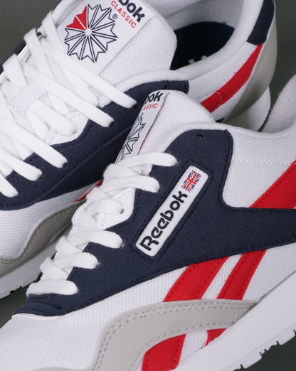 Reebok Classic Nylon Sneakers Weiß/Marineblau/Rot