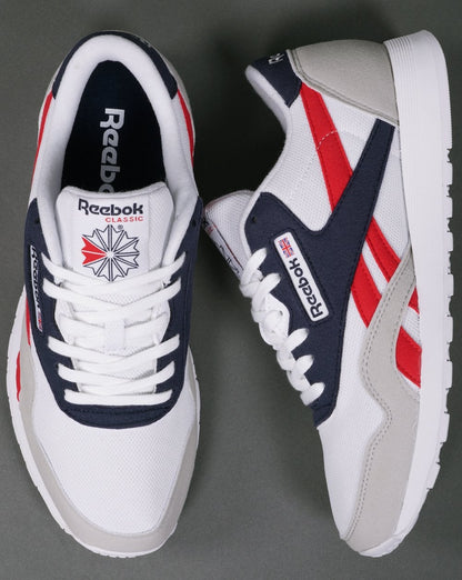 Reebok Classic Nylon Sneakers Weiß/Marineblau/Rot