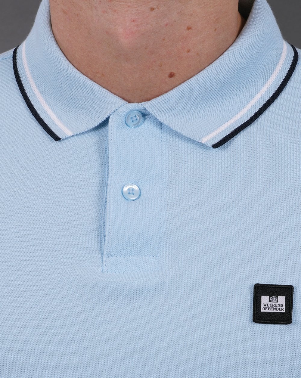 Weekend Offender Sterling Poloshirt Himmelblau