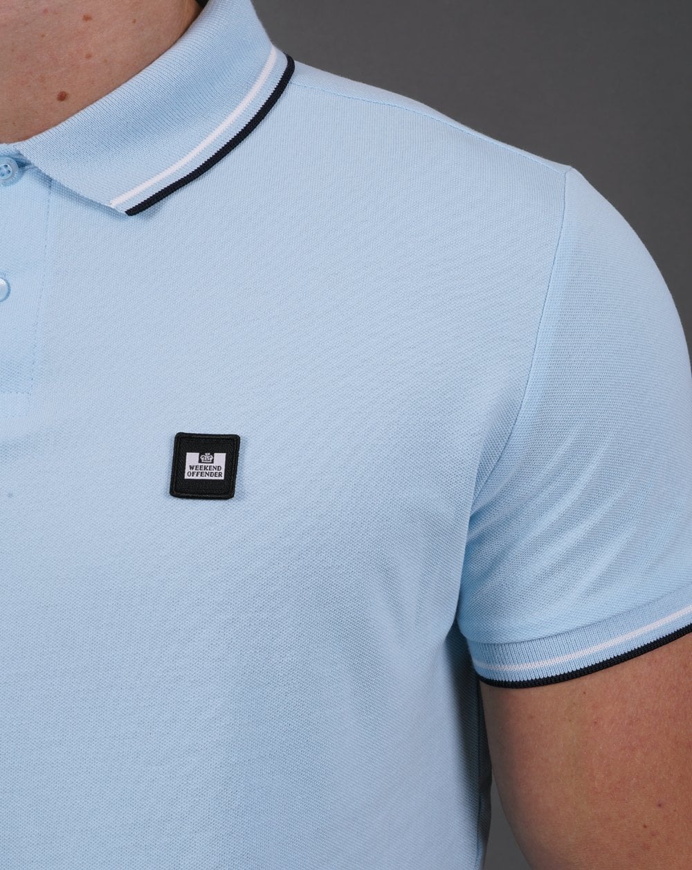 Weekend Offender Sterling Poloshirt Himmelblau