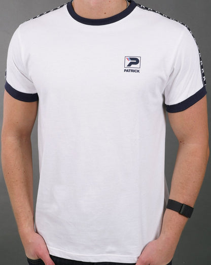 Patrick T-Shirt mit Ärmelband Weiß