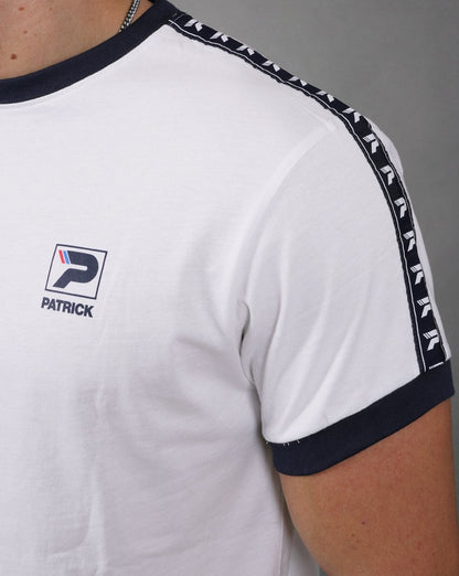 Patrick T-Shirt mit Ärmelband Weiß