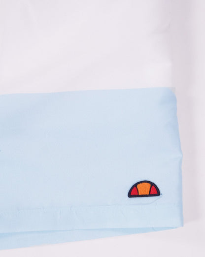 Ellesse – Block-Badeshorts in Blau/Weiß/Himmelblau