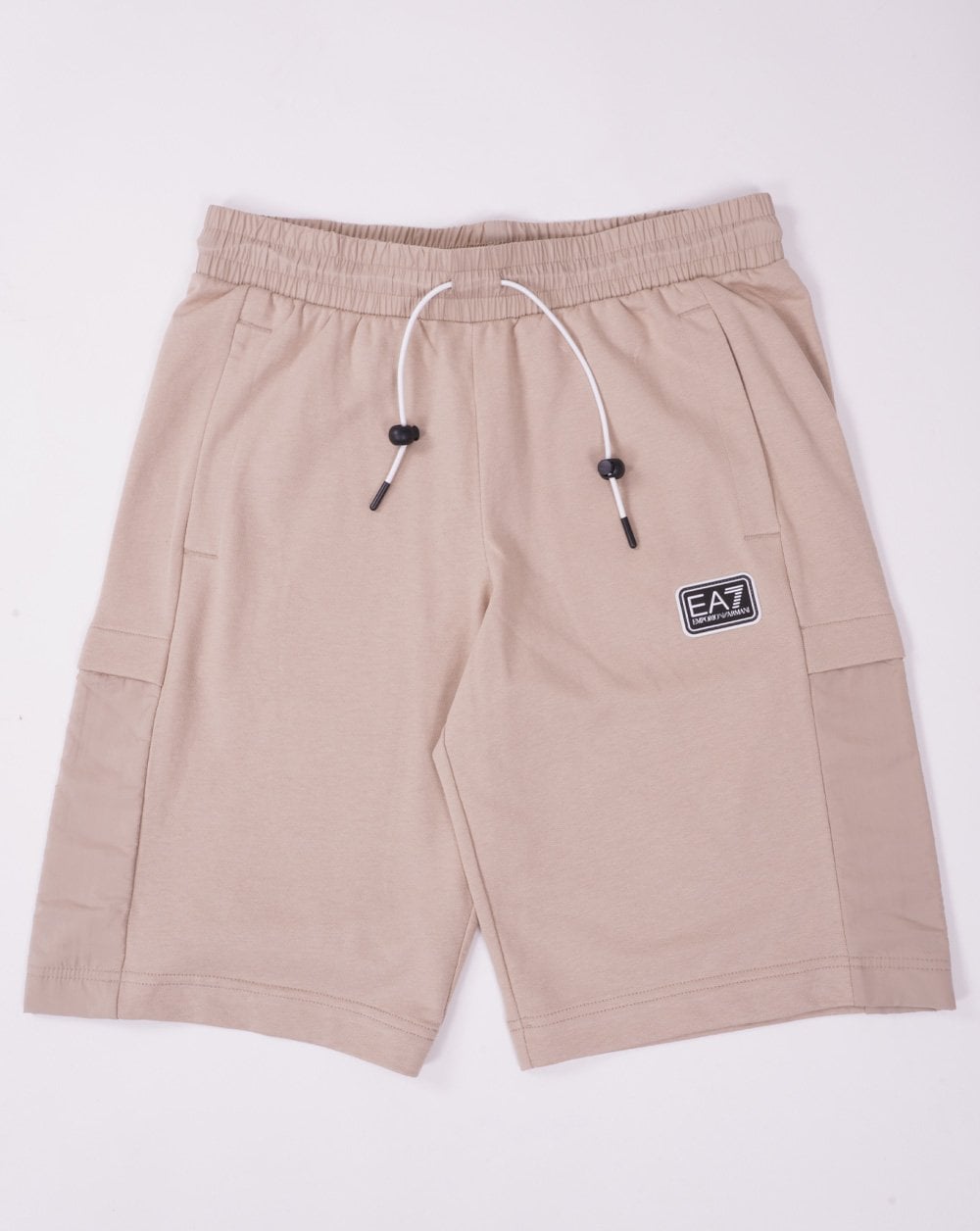 EA7 Emporio Armani Shorts mit Knebelverschluss Beige