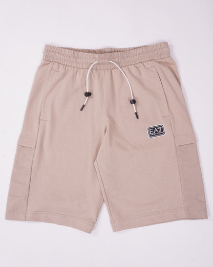 EA7 Emporio Armani Shorts mit Knebelverschluss Beige