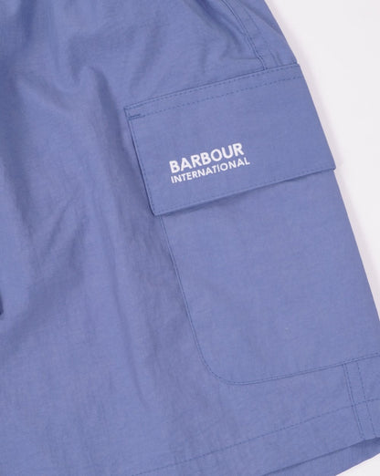 Barbour International Badeshorts mit Taschen Blau