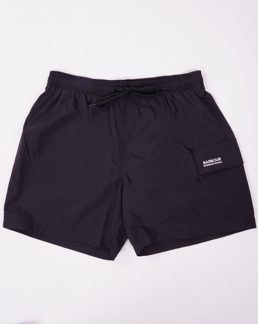 Barbour International Badeshorts mit Taschen in Schwarz