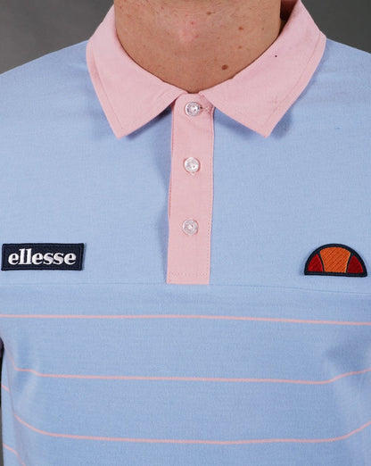 Ellesse Gene Poloshirt Hellblau Rosa