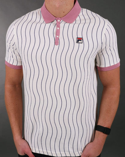 Fila Vintage Ellery Poloshirt Off White