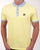 Fila Vintage Retro Piped Polo Shirt Yellow/Sky Blue