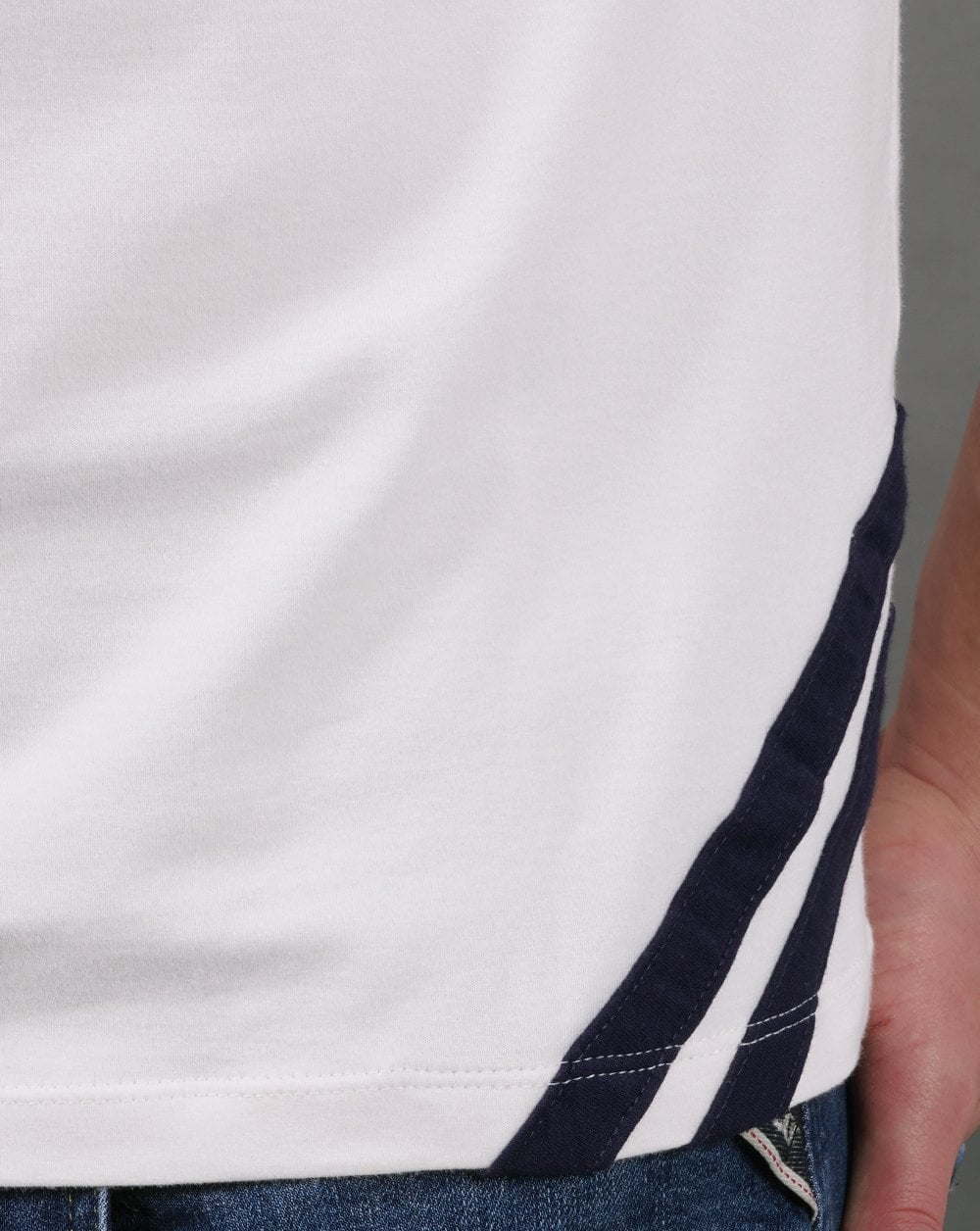 Sergio Tacchini 2-Streifen-T-Shirt Gardenia