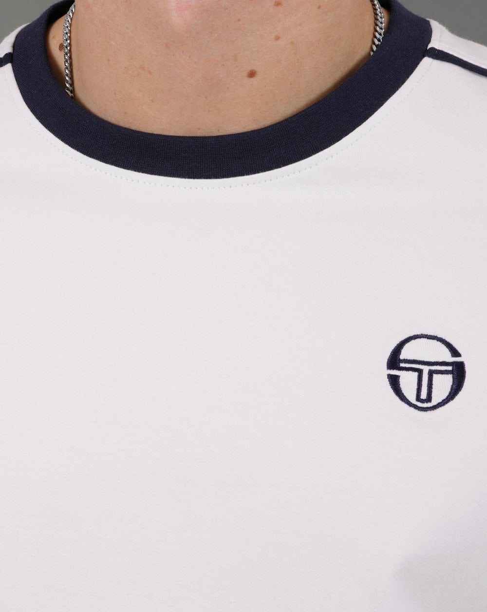 Sergio Tacchini 2-Streifen-T-Shirt Gardenia