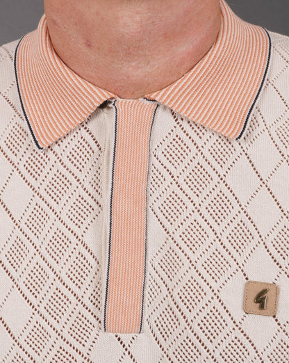 Gabicci Vintage Dafoe Strickpolo Cremepfirsich