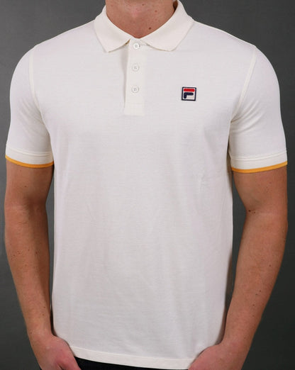 Fila Vintage Classic Poloshirt Off White