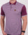 Trojan Geometric Pattern Panel Polo Port/Sky