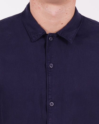 Benetton Riviera Twill Kurzarmhemd Marineblau