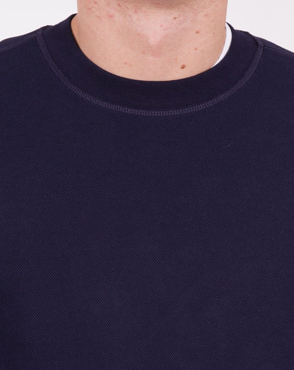 Benetton Piqué-Sweatshirt Marineblau