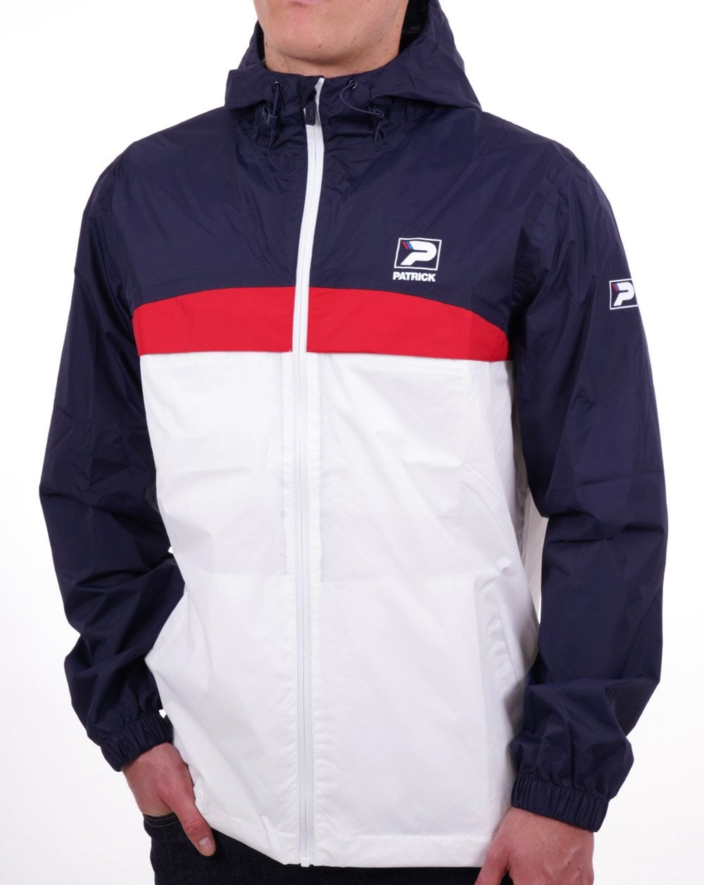 Patrick Klassische Regenjacke Marineblau/Weiß