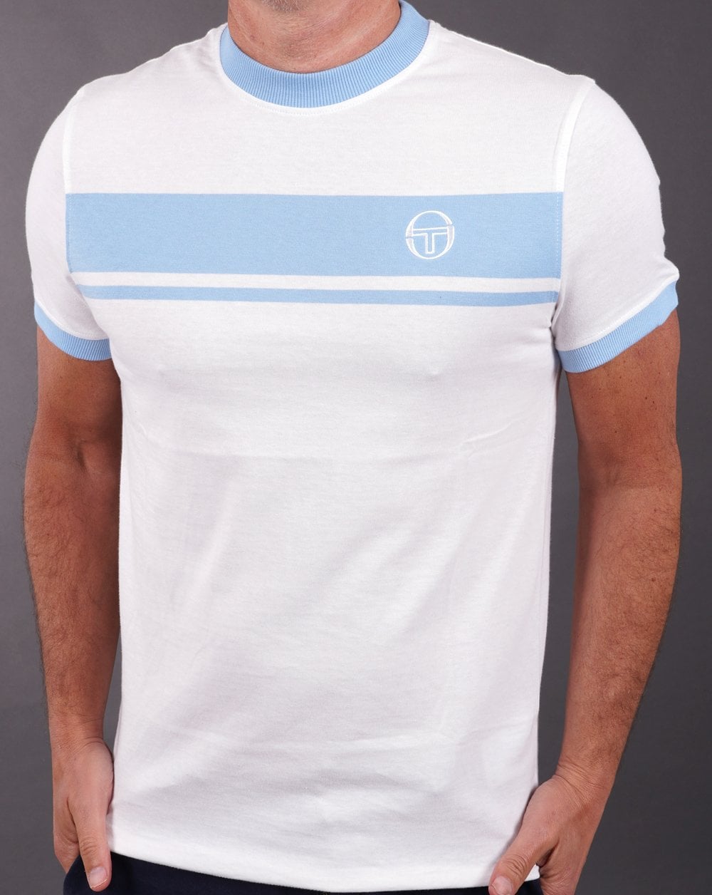 Sergio Tacchini Masters T-Shirt Weiß/Himmelblau