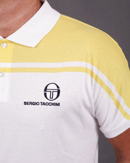 Sergio Tacchini New Young Line Poloshirt Weiß/Zitrone