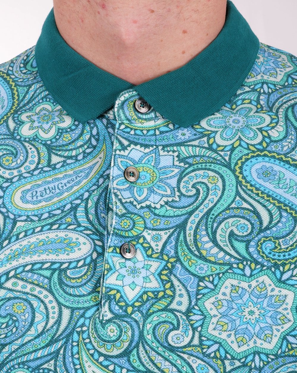 Pretty Green Itchycoo Paisley Polo Grün