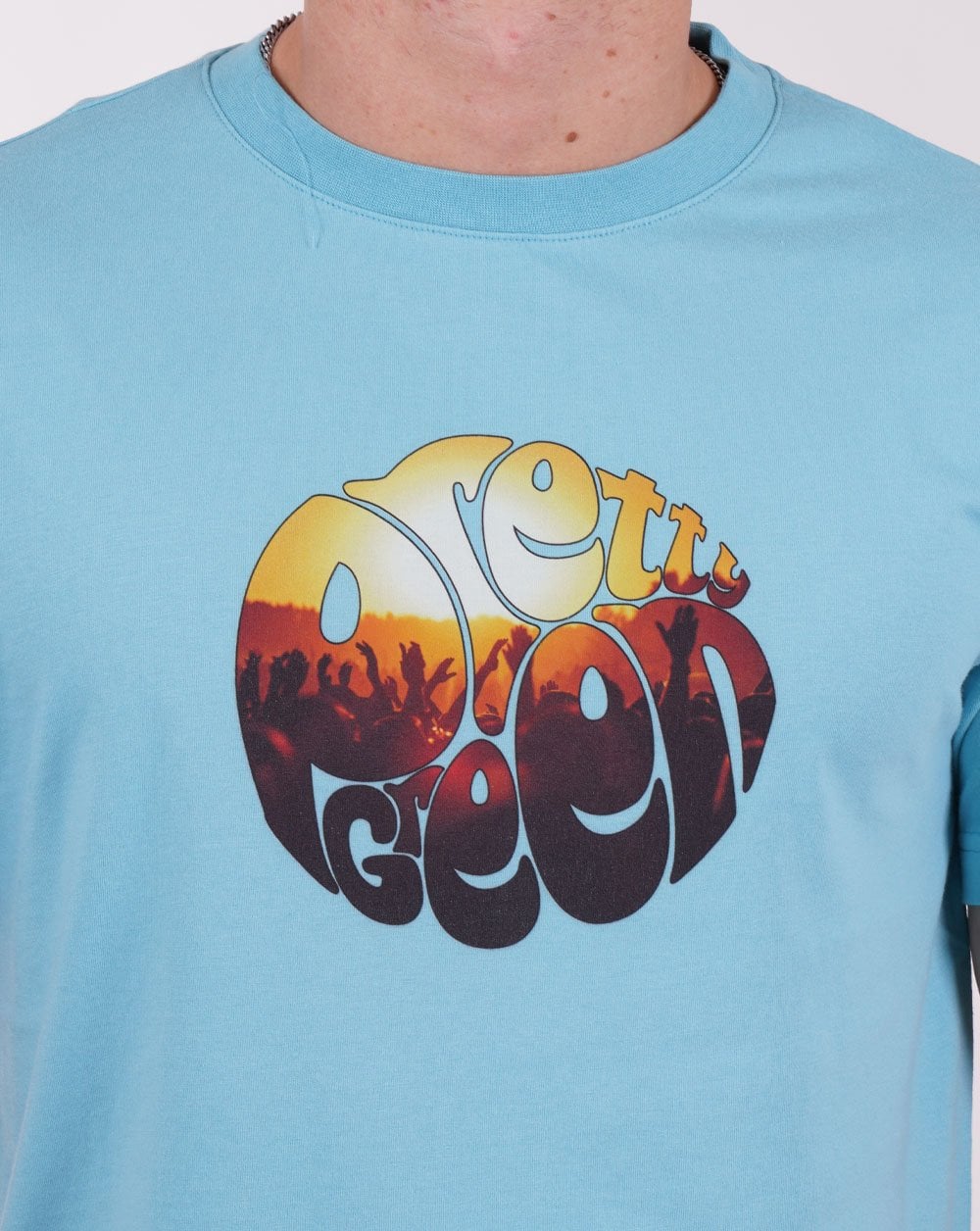 Pretty Green Festival Crowd T-Shirt Hellblau