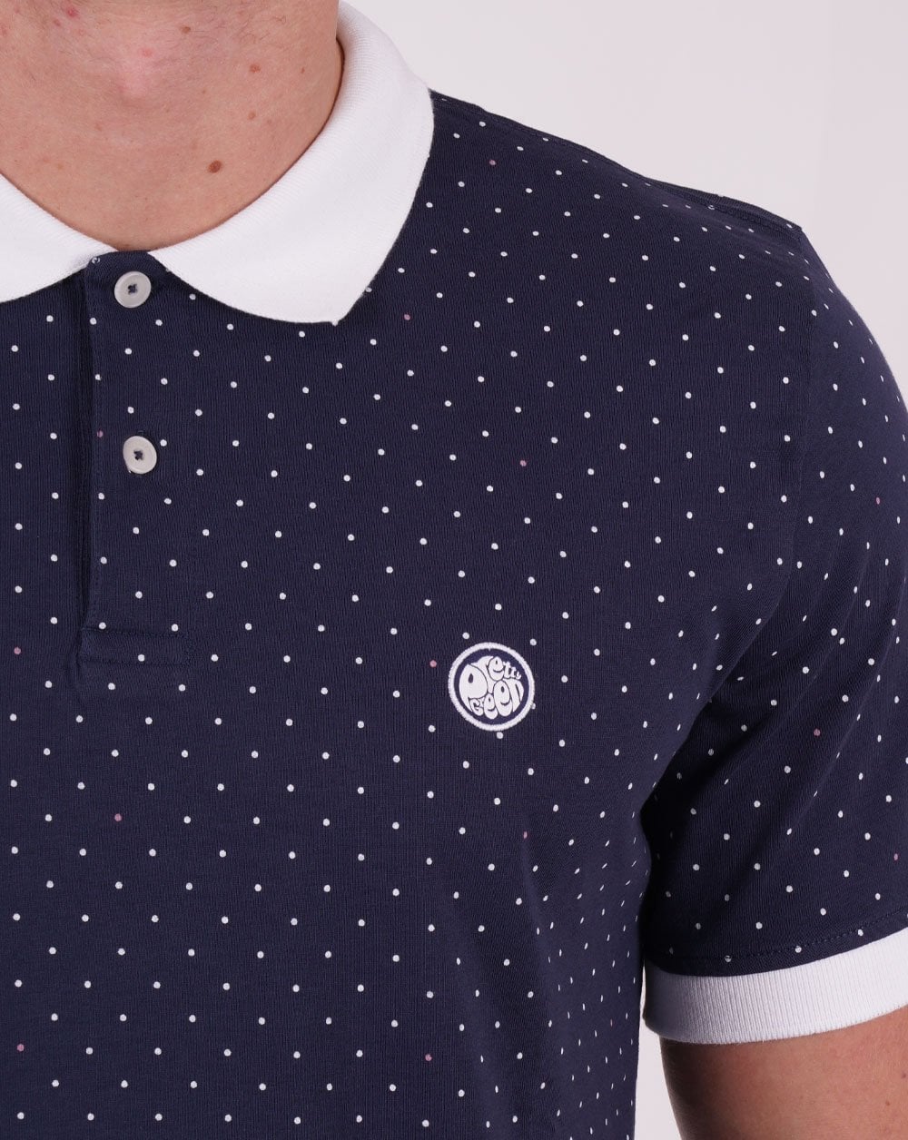 Hübsches grünes Ribera Polka Dot Polo Navy