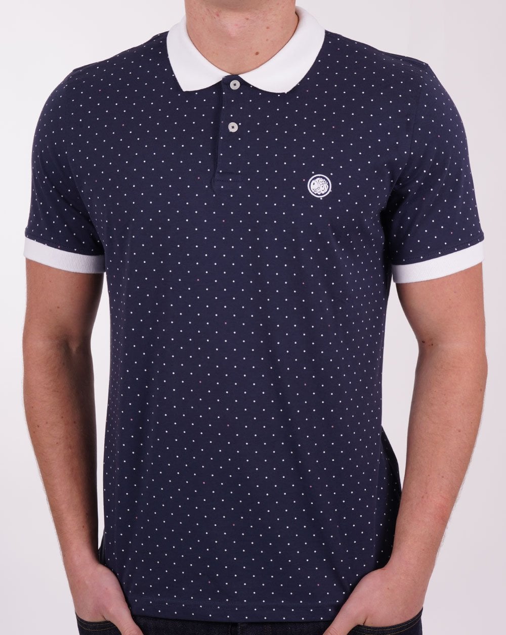 Hübsches grünes Ribera Polka Dot Polo Navy