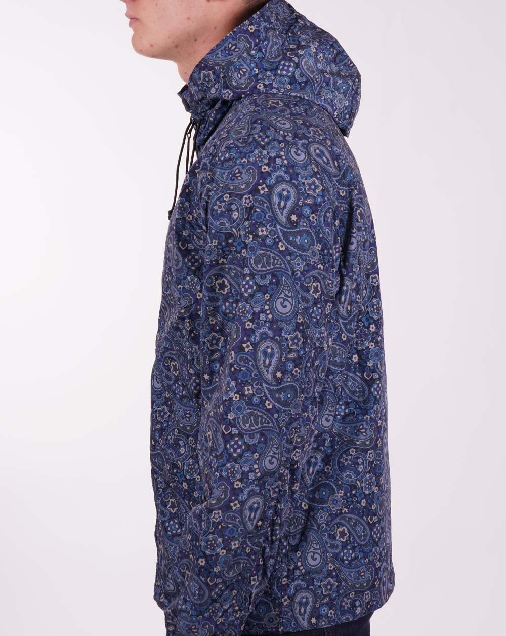 Pretty Green Festival Jacke mit Paisley-Print, Marineblau