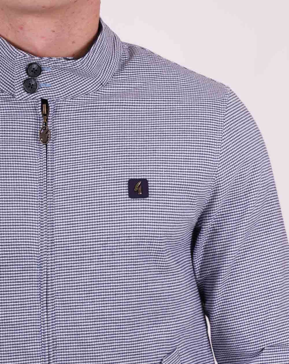 Gabicci Vintage Hadrian Dogtooth Harrington Marina Blue