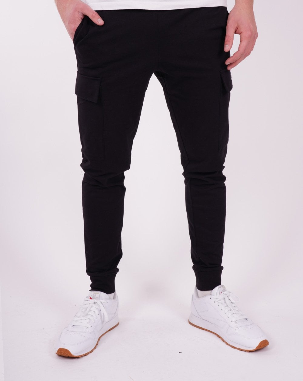EA7 Emporio Armani Baumwoll-Cargohose Schwarz
