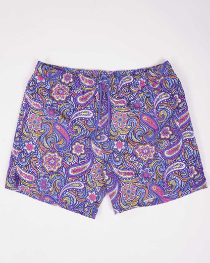Pretty Green – Festival-Badeshorts mit Paisleymuster, mehrfarbig
