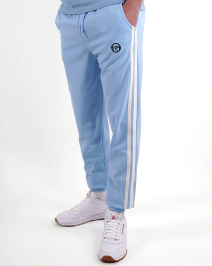 Sergio Tacchini – Trainingshose mit 2 Streifen, Himmelblau/Gardenia