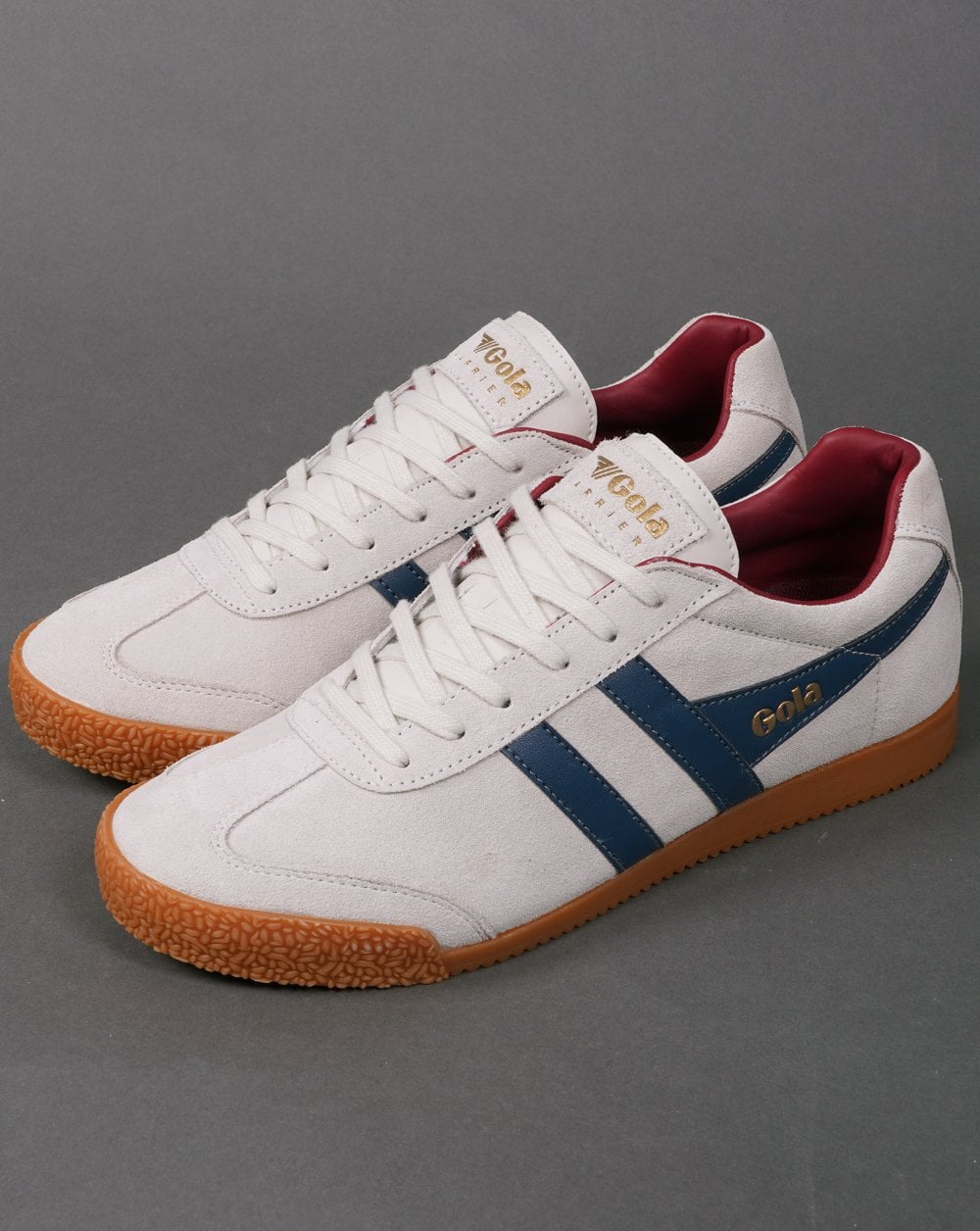 Gola Harrier Wildleder-Sneaker Off-White/Blau/Burgund