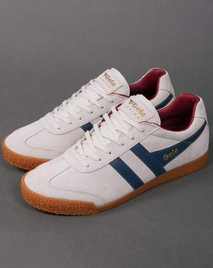 Gola Harrier Wildleder-Sneaker Off-White/Blau/Burgund